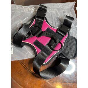Adjustable Dog Harness Vest Medium Pink & Black                            68-76